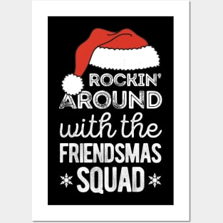 Merry Friendsmas Squad Matching Christmas Party Posters and Art